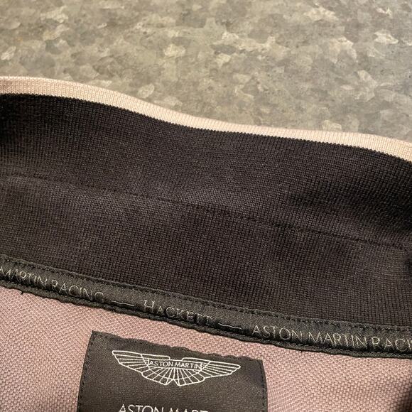 Aston Martin Racing Hackett GB DBR9 59 Polo Shirt Mens Large Black Red White - Picture 7 of 15